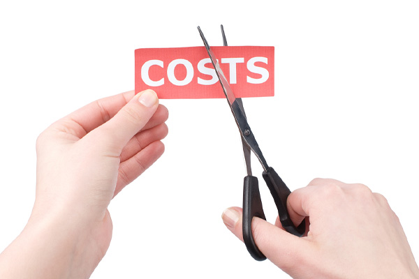 image of costs and scissors depicting cutting energy costs an air conditioner tune-up
