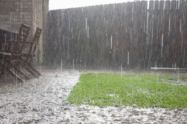 rain depicting moisture collecting in air conditioner condenser