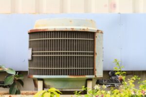 image of an old air conditioner outdoor unit