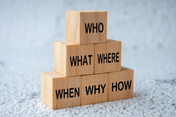 who what where when why how on wooden cubes depicting role of air ducts
