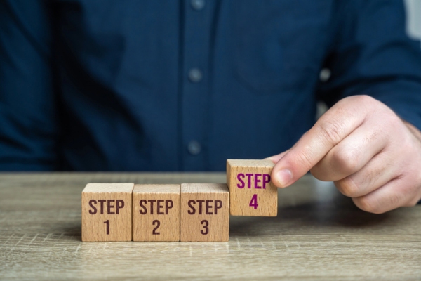 Step 1-4 on wooden cubes depicting Extra Steps to Protect Your Fuel Supply