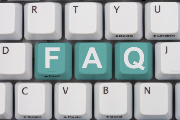FAQ on a keyboard depicting questions about painting propane tank