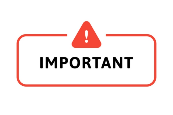 important warning sign depicting heating efficiency standards