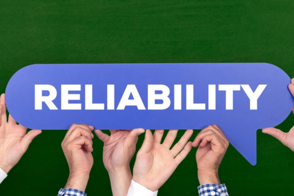 Human hands holding speech bubble that says reliability depicting Furnace