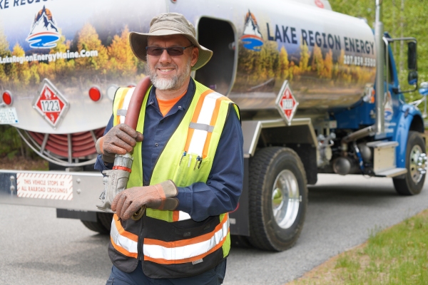 Lake Region Energy oil delivery staff and truck