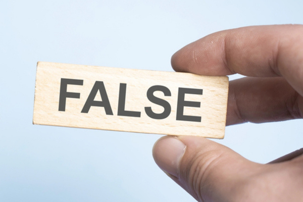 FALSE on a wooden bar depicting Running Out of Heating Oil Doesn’t Cause Damage