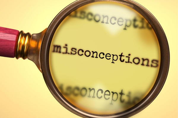 misconceptions highlighted by a magnifying glass depicting heating