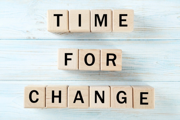time for change spelled using wooden letter cubes depicting Replace Aging Propane Appliances