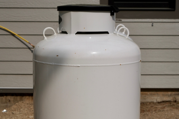 close up image of propane tank