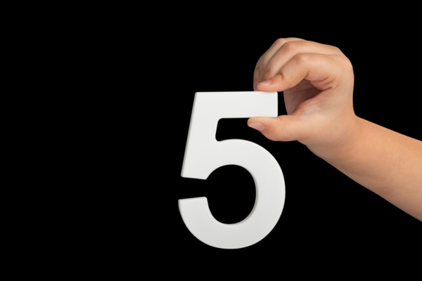 Number five in hand depicting Practical Strategies for Lasting Comfort