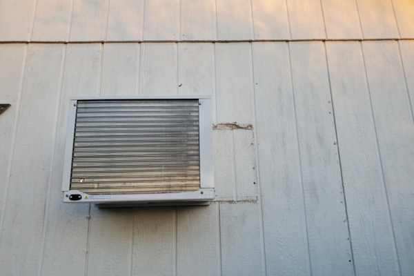 back view of a home window air conditioner