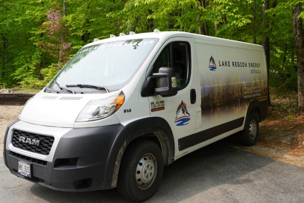 Lake Region Energy service van used for HVAC support