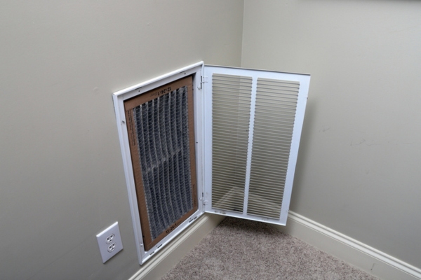 image of a dirty HVAC filter