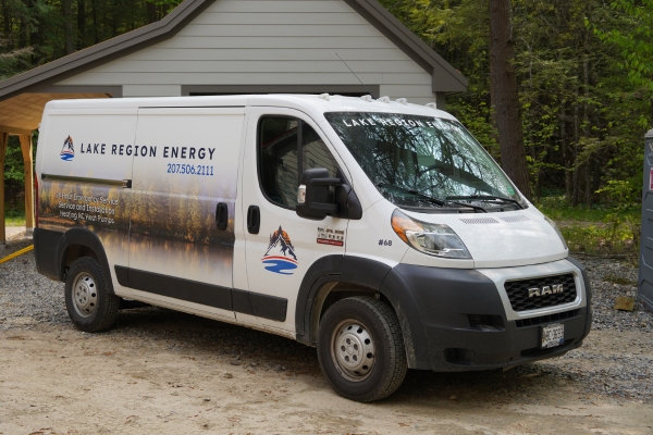 service van of Lake Region Energy used for HVAC services