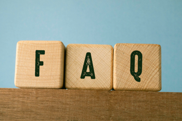 FAQ spelled using wooden letter cubes depicting Heating Oil Tank Gauges